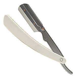 Maquinilla de afeitar de peluquero recta de acero inoxidable de hoja única de último diseño con mango de madera para afeitarse la cara y el cuerpo - Product Image 1