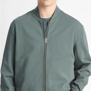 Venta al por mayor de alta calidad de los hombres con cremallera Stand Collar Bomber Jacket ropa de invierno con nuevo diseño de Venta caliente OEM ODM disponible - Product Image 3