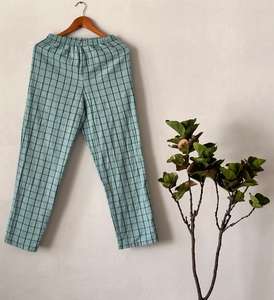 Pijama de algodón 100% ecológico para hombre, ropa de dormir larga informal cómoda, ropa de descanso, estampado tejido transpirable, talla libre - Product Image 1