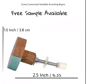 Boutons de commode et de garde-robe à poignée en bois de résine métallique antique moderne pour armoires de cuisine et de salle de bain - Product Image 3