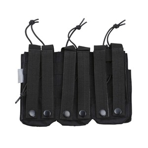 Triple Duo Mag Pouch - Pochette utilitaire noire avec fixation MOLLE, pochette frontale MOLLE, pochette d'attache MOLLE, camouflage personnalisé - Product Image 2