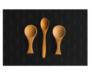 Juego de 3 Cucharas de Madera Natural de Calidad, Portátiles, Creativas, Retro, para Cocina, Regalos Empresariales, Aptas para Lavavajillas - Product Image 3