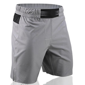 Pantalones Cortos Deportivos de MMA para Niños, Estilo Nuevo, Hechos de Poliéster, Cintura Elástica, Largo hasta la Rodilla, Color Gris, para Gimnasio, Boxeo y MMA - Product Image 5