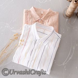 ผู้ชายปุ่มขึ้นเสื้อสีทึบลายพิมพ์ผ้าฝ้ายลินินชุดลําลองแขนยาวเสื้อเสื้อฮาวายขายส่ง - Product Image 2