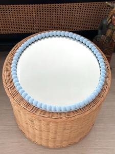 Handmade Bone Inlay Decorative <b>Wall</b> <b>Mirror</b> <b>Black</b> and White Scalloped Frame Design for Modern Home Decoration - Product Image 5