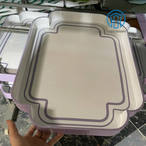 Bandejas de Laca con Borde Verde Oscuro, Recién Llegadas, Hechas a Mano, Elegantes y Decorativas, con Acabado Brillante Premium para Decoración Moderna del Hogar - Product Image 2