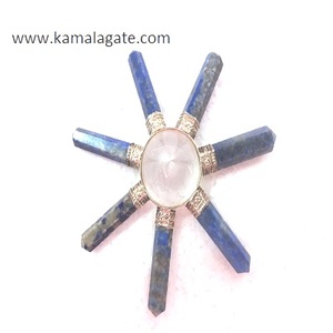 Vente en gros de générateurs de cristal de quartz à 7 chakras point de crayon pyramide pierre semi-précieuse artisanat pour la guérison - Product Image 5