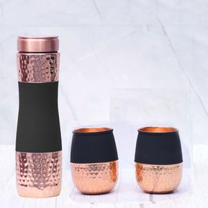 Premium Engraved Pattern <b>Copper</b> <b>Water</b> <b>Bottle</b> With Antique Finish For Ayurvedic Healthy Drinking - Product Image 5