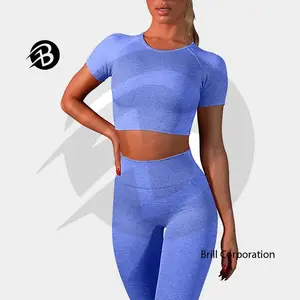 New Arrival Casual Wear Running Comfortable Light Weight Women Compression Two Piece Set Jump Suit Ladies