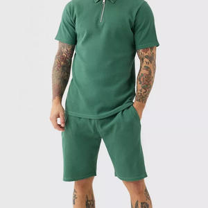 2025 verano nueva llegada personalizada 2 piezas poliéster Jogging ropa deportiva gimnasio chándal transpirable verano Pantalones cortos conjunto al por mayor - Product Image 5