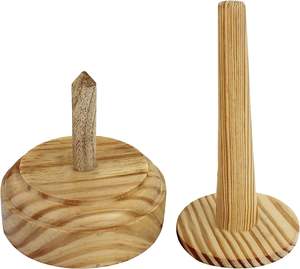 Soporte de hilo de madera Wood Arts con mecanismo giratorio, clásico, de 7 pulgadas, para hilar y guardar hilo y lana. - Product Image 3