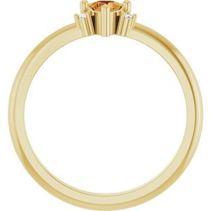 Anillo de Compromiso y Boda Stuller de 14K con Diseño Geométrico Acentuado, Platino con Baño de Oro y Rodio, Conjunto de Joyería con Incrustaciones de Rodio - Product Image 2