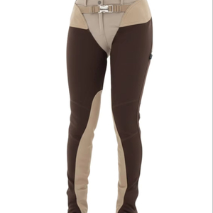 Pantalones de Cuero Genuino Premium para Mujer, Corte Ajustado, Dos Tonos, para Montar a Caballo y con Estilo - Product Image 1