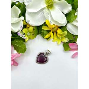 Handmade Navajo Pendant with Purple Spiny Oyster Shell Bezel Set in Sterling <b>Silver</b> Unique Bezel Setting Inlay Technology - Product Image 4