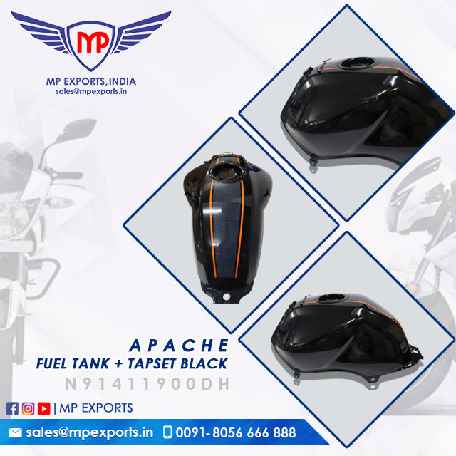 TVS Apache RTR 2-Wheeler Spare Parts Fuel Tank Black
