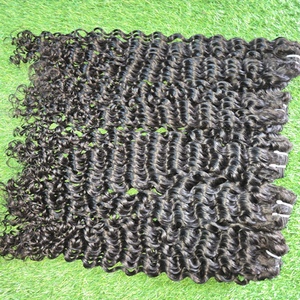 Indian <b>Human</b> <b>Hair</b> Deep Wave Natural <b>Real</b> Single Donor Raw Unprocessed Cuticles Aligned <b>Hair</b> <b>Extensions</b> - Product Image 5