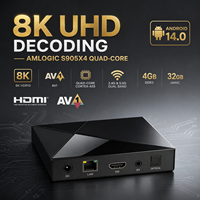 TV Box Q11 Android 14.0, Amlogic S905X4, 4GB 32GB, 8K, LAN 1000M, BT, Control Remoto por Voz, Widevine L1, Logotipo Personalizado, 1 Unidad MOQ, TV CMS, Fábrica OEM