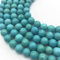 Kelingna – Perles en vrac de 2,0 mm à grand trou, en turquoise bleue, certifiées GIC, pour la confection de bijoux et la décoration DIY