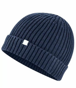 Gorro de punto cálido de invierno unisex, gorro de calavera a la moda bordado liso jacquard con logotipo personalizado - Product Image 5