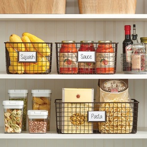 New <b>Wire</b> Basket Vintage Steel Storage Solution for Kitchen Pantry Closet Bathroom <b>Craft</b> Room & Garage Storage Container - Product Image 2