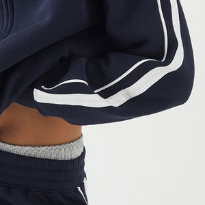 Sudadera Moderna con Raya Lateral para Mujer, Mangas Largas y Diseño de Logotipo Personalizado 2026, Textura Suave y Sensación Cómoda - Product Image 4