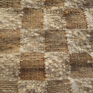 พรมปอกระเจาขนสัตว์สีเบจสีน้ำตาลพรมปูพื้นแบบเรียบลายสก๊อตแบบทันสมัย | ซักได้พรมปูพื้น - Product Image 2