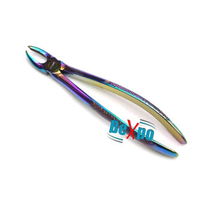 Kit de pinces d'extraction dentaire lot de 10 pièces en acier de couleur bleu titane fabriqué par Bexpo - Product Image 4