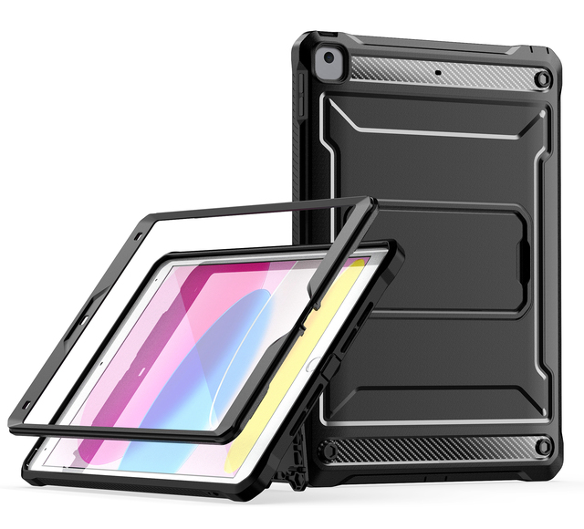 iPad 10.2 Case for 7th-9th Gen 2019-2021 Shockproof Rugged Stand Pencil Holder Protective Bumper Shell