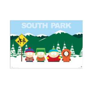Affiche numérique imprimée de South Park, style mural, en polyester durable - Product Image 1