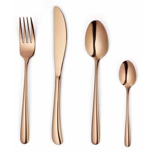 Sale Luxury Gold Modern Stainless Steel Spoon Fork <b>Knife</b> Restaurant <b>Dinner</b> Silverware Popular Western <b>Knife</b> Fork Spoon - Product Image 3