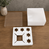 Caja para Pasteles y Cupcakes con Ventana, 2/5/8/9 Cavidades, Ideal para Bodas, Cumpleaños, Navidad, Fiestas, Empaque de Postres, Venta Caliente de Fábrica