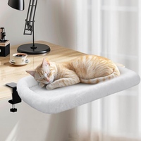 Hamac de bureau en tissu pour chat avec fonction de bain de soleil suspendu, design pour fenêtre et support suspendu pour animaux de compagnie