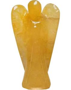 Figurines d'ange d'aventurine jaune de haute qualité de 2 pouces sculptées en pierre précieuse d'agate Feng Shui naturelle artisanat en pierre semi-précieuse - Product Image 2