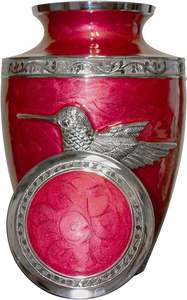 Urna de colibrí para cenizas humanas, urna de cremación funeraria grande para adultos con personalización (rojo) - Product Image 5
