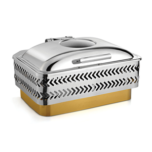 Decoración de mesa, calentador de alimentos, decoración de exhibición, contenedor de alimentos, estufa doble multiusos, plato de frotamiento para catering de bodas - Product Image 6