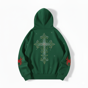 Sudadera con Capucha Premium para Hombre con Cremallera, Logotipo Personalizado Bordado, 100% Algodón, Servicio OEM, Regalo Navideño - Product Image 5