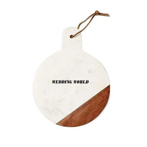 Bloc à découper rond en marbre Taille personnalisée Nouvelle planche à découper Classique Élégant Bloc à découper en gros - Product Image 6