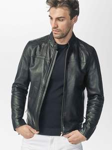 แจ็คเก็ตหนัง-สไตล์นักขี่จักรยานคลาสสิกพร้อมการเย็บระดับพรีเมียมจบความสุขสำหรับแจ็คเก็ตหนังวินเทจอุทธรณ์ - Product Image 4