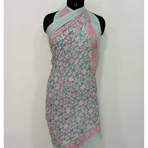 Pareo de algodón polivinílico con estampado de mar, novedad en ropa de playa personalizada de fabricante indio al por mayor - Product Image 1