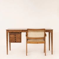 Bureau de bonne qualité en bois bureau d'ordinateur bois massif couleur naturelle taille personnalisée design moderne