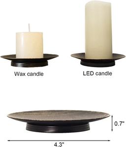 Soporte de vela de Metal duradero de diseño clásico, superficie lisa para sujeción votiva o bandeja de velas perfumadas, decoración de iluminación perfecta - Product Image 2