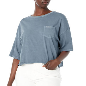 Gran oferta, camisetas recortadas para mujer, camisetas de nueva moda de verano, ropa de calle con cuello sólido, Camisetas estampadas, venta al por mayor, primavera corta - Product Image 1