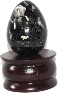 Huevo de cristal de turmalina negra Natural de nueva tendencia, artesanía de piedra semipreciosa de calidad increíble, mascota de piedras preciosas de meditación curativa - Product Image 2