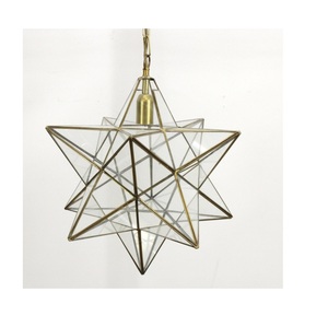 Linterna colgante en forma de estrella elegante y moderna, vidrio de color decorativo de lujo con acabado múltiple, otros candelabros, linternas - Product Image 2