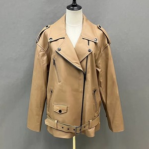 Chaqueta a la moda de piel sintética de alta calidad para mujer 2025 al por mayor chaquetas elegantes de lujo con cremallera para invierno y otoño de manga completa para mujer - Product Image 5