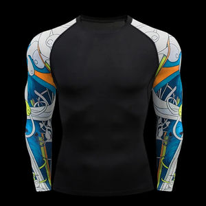 T-shirt d'entraînement de compression à manches longues pour hommes, vêtements de sport à séchage rapide, couche de base pour la course à pied - Product Image 5