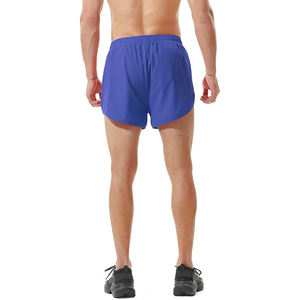 Short de course pour homme adulte Couleur bleue Élastique Déchets Sports Plage Short de course d'entraînement physique pour homme avec taille personnalisée - Product Image 2
