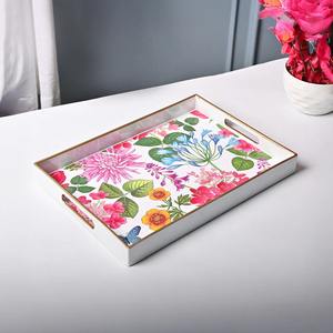 Home Dining Wooden Enamel Serving Tray Daily Use <b>Kitchen</b> Tray - Product Image 4