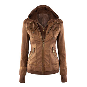 Abrigos de motorista de otoño con estilo para mujer al por mayor prendas de vestir exteriores de moto a prueba de viento en tallas grandes características de punto transpirables para mujeres con curvas - Product Image 1