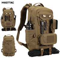 Sac à dos tactique modulaire robuste en nylon 500D de 40L, imperméable, pour voyages, randonnées, camping, ordinateur portable, avec système MOLLE et fermetures YKK